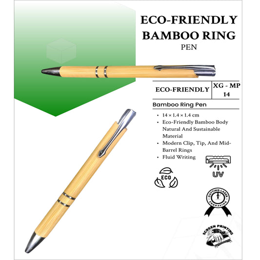 Eco- Friendly Bamboo Ring Pen XG - MP14 MARSH Corporate gifts