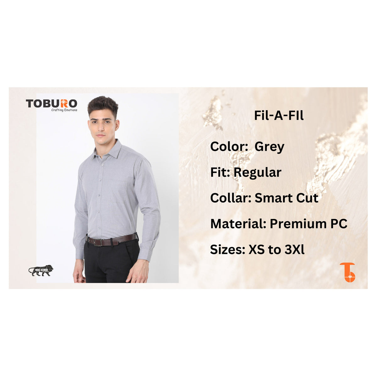 Toburo Fil-a-Fil Formal Shirt