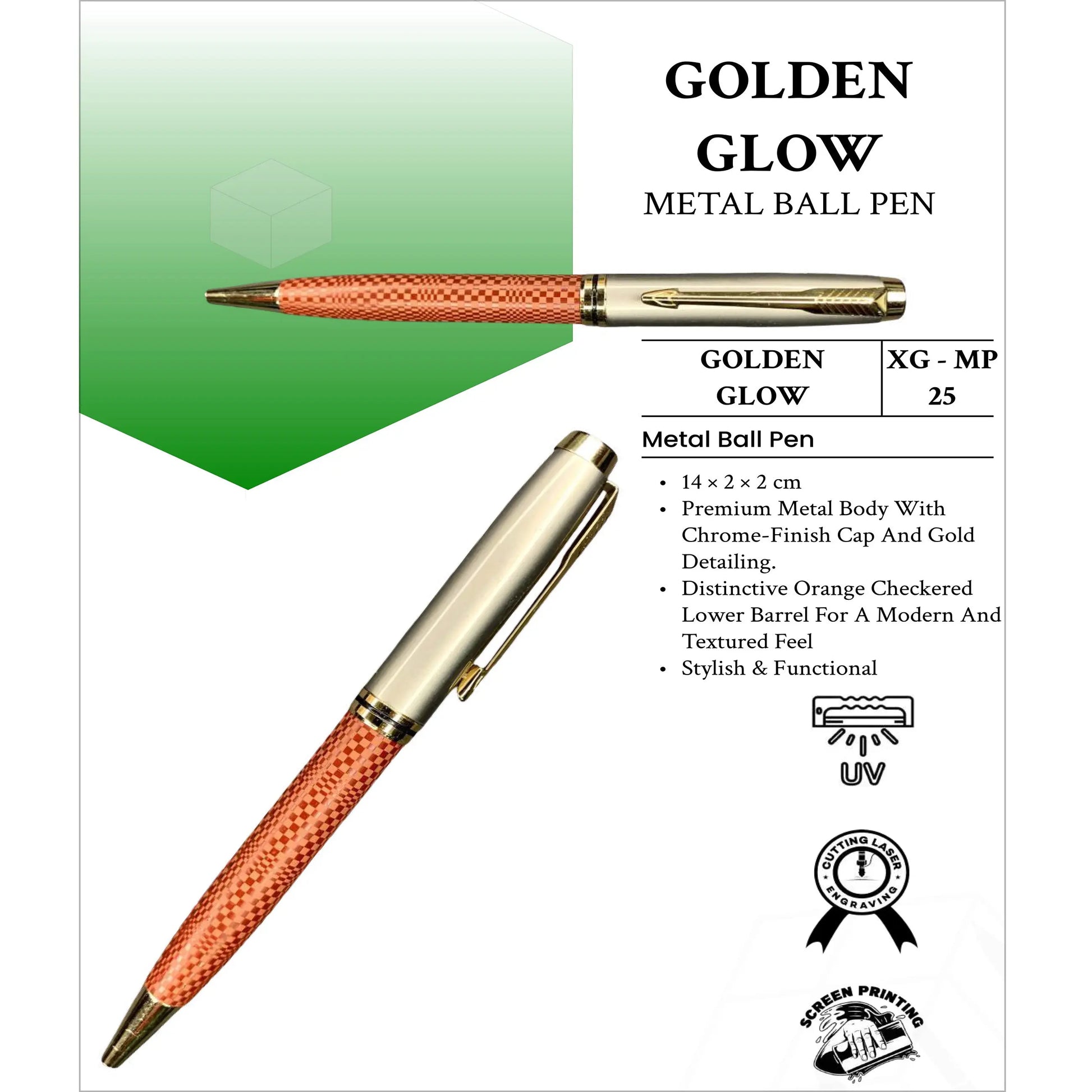 Golden Glow Metal Ball Pen XG - MP25 MARSH Corporate gifts