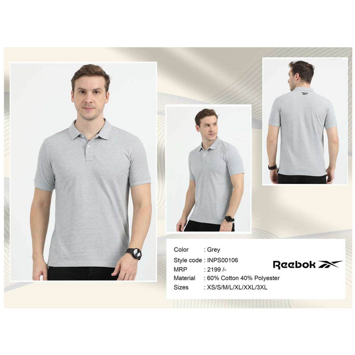 Reebok Poly-Cotton Polo T-shirt