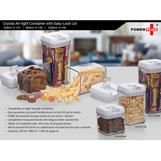 Crystal Air-tight Container with Easy Lock Lid (800 ml) by Power Plus - H 148 MARSH Corporate gifts