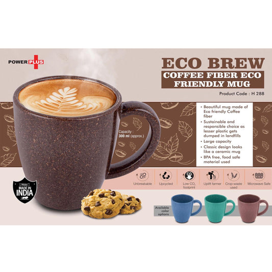 EcoBrew Mug : Coffee Fiber Eco Friendly Mug with Handle | Capacity 300ml approx -  H 288 MARSH Stationery