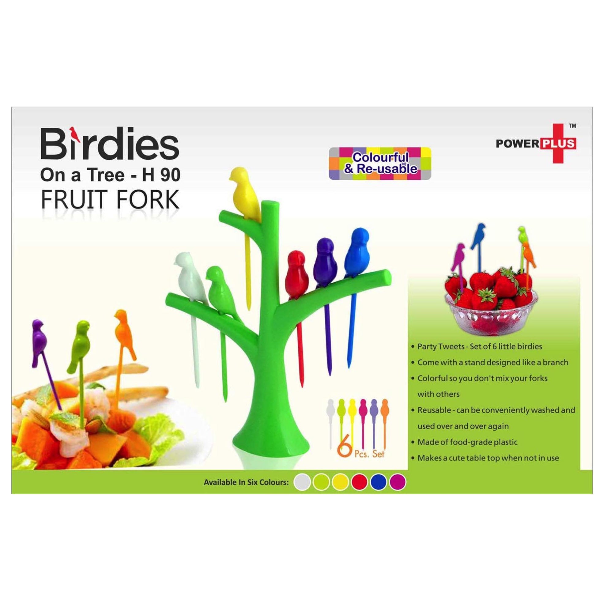 Birdies on a tree fruit fork set - H 90 MARSH Corporate gifts