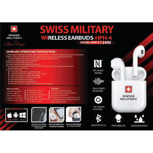 SWISS MILITARY - WIRELESS EARBUDS - HPH-4 MARSH Corporate gifts