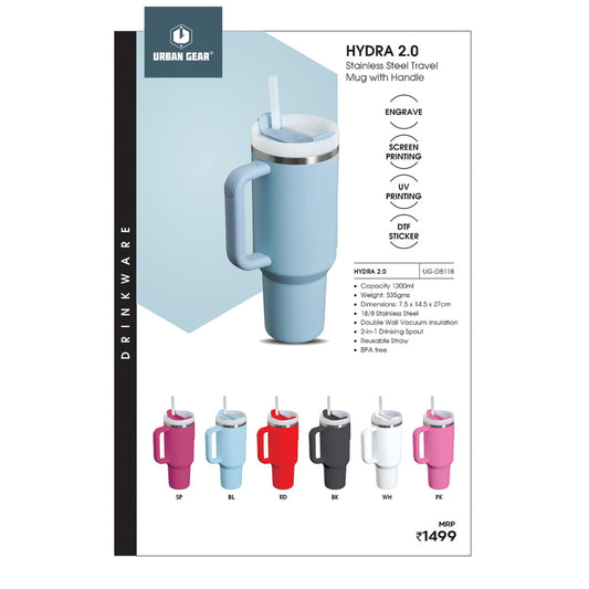 URBAN GEAR - HYDRA - Stainless Steel Mug with Handle (1200ml) - UG-DB105 MARSH Corporate gifts