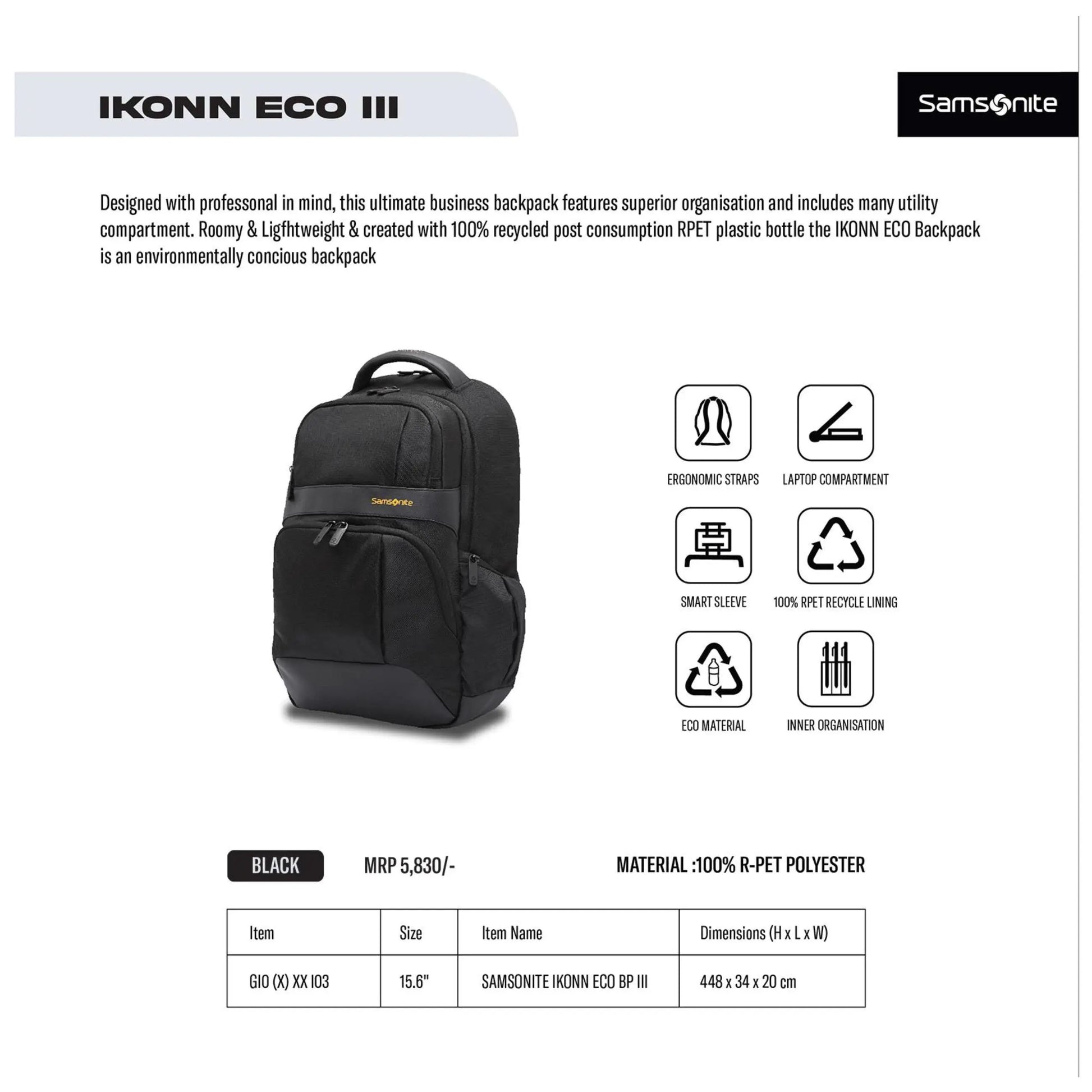 SAMSONITE - IKONN ECO III MARSH Corporate gifts