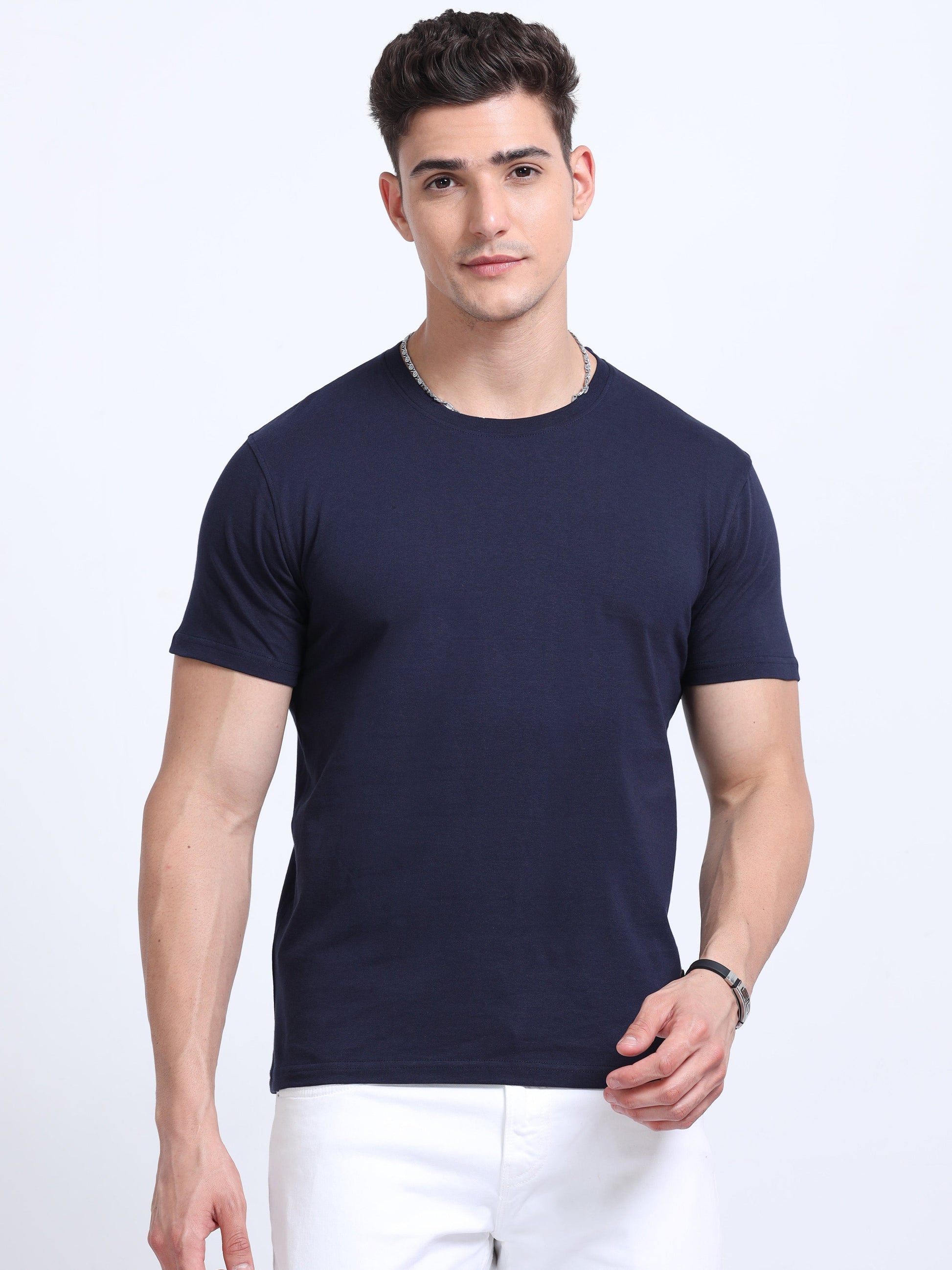 Biowashed Round Neck 100% Cotton Tshirt MARSH