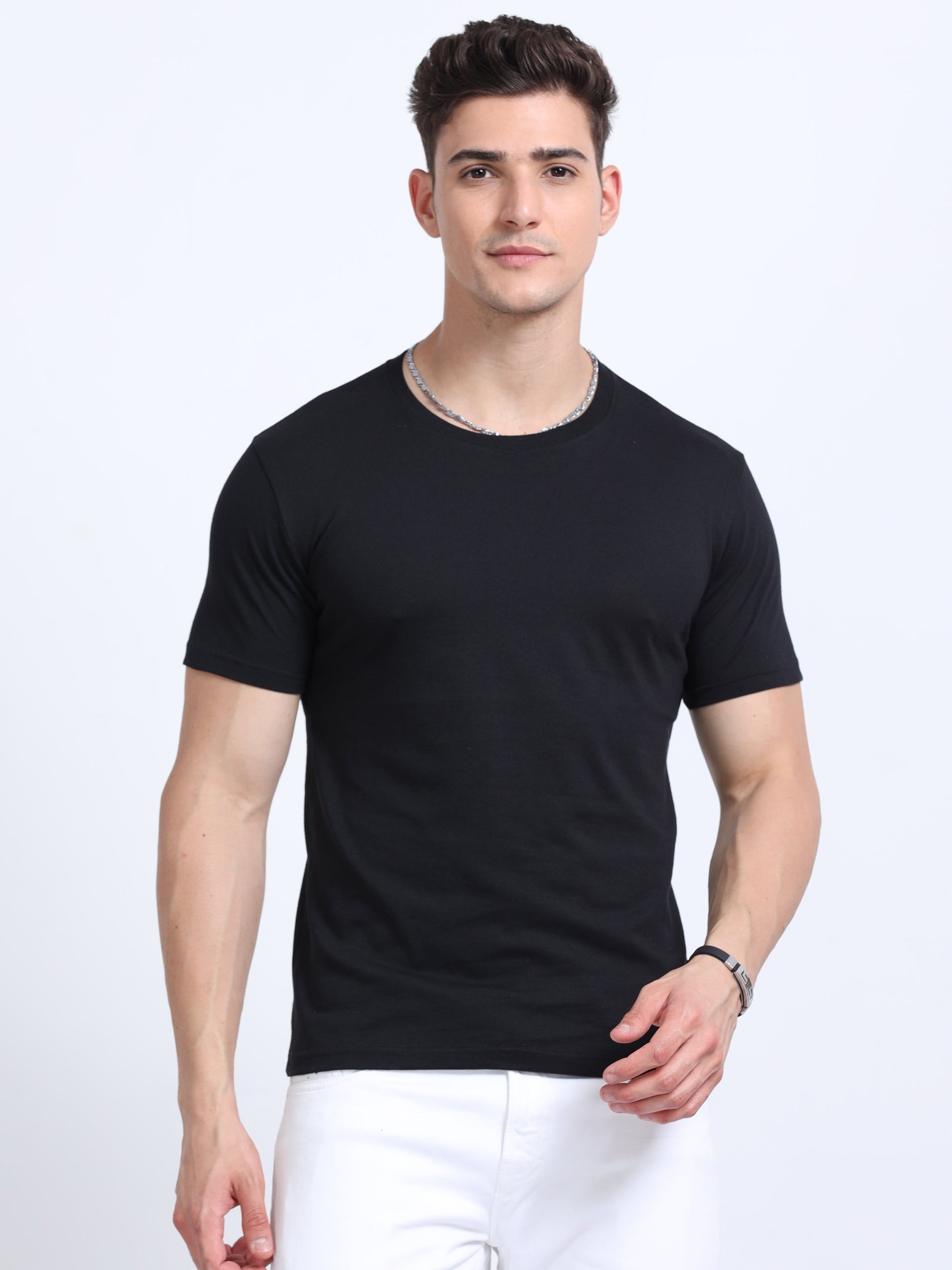 Biowashed Round Neck 100% Cotton Tshirt MARSH