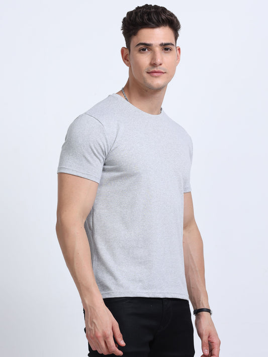 EcoBlend Round Neck Tshirts - Grey Melange MARSH