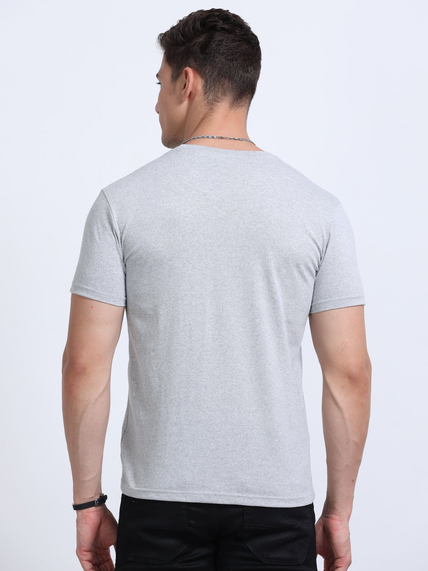 EcoBlend Round Neck Tshirts - Grey Melange MARSH