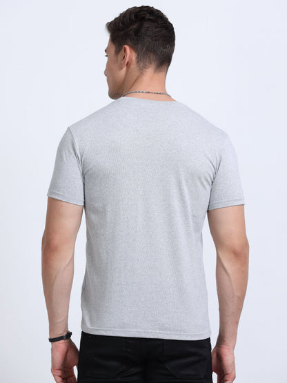 EcoBlend Round Neck Tshirts - Grey Melange MARSH