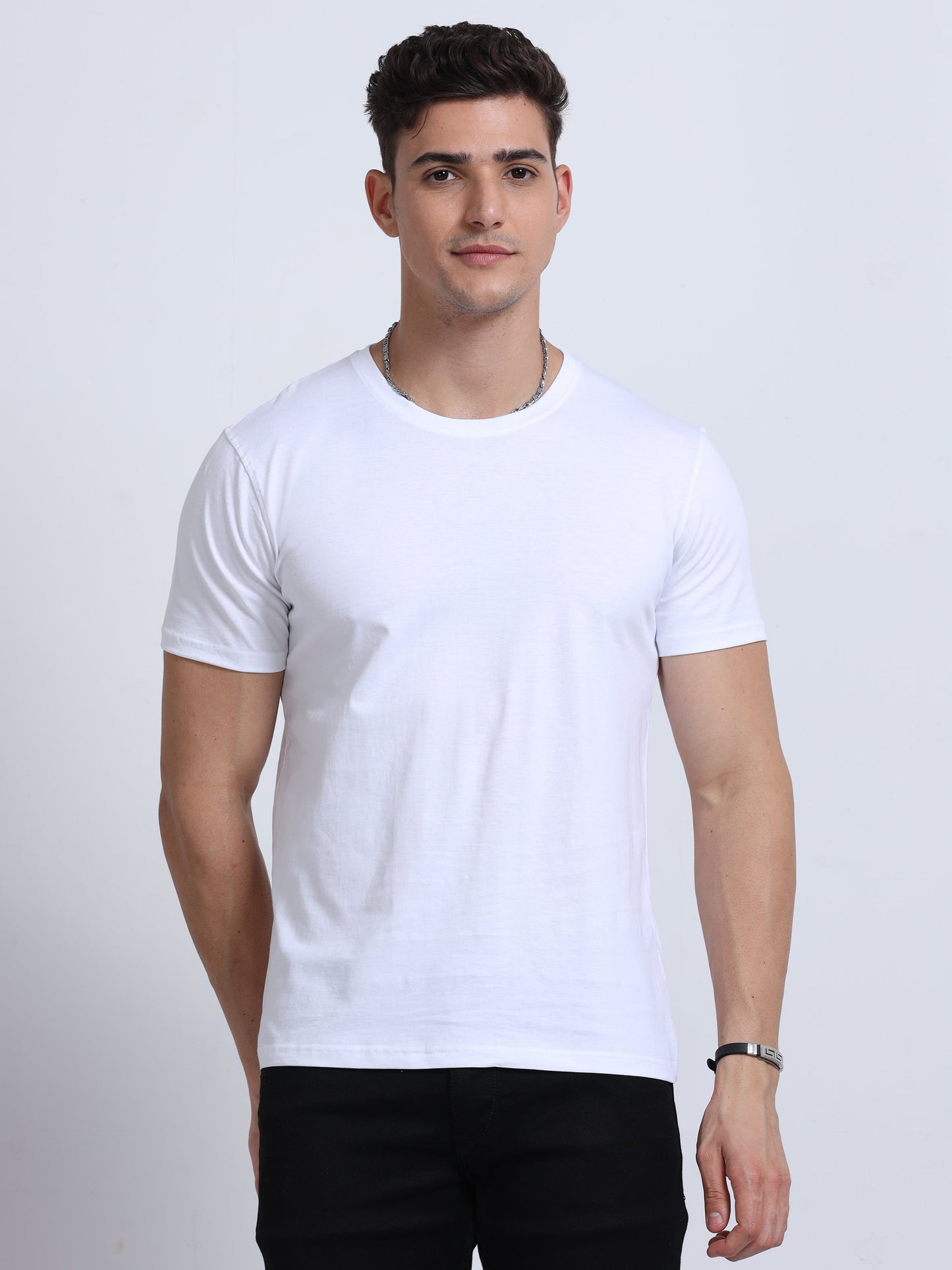 Biowashed Round Neck 100% Cotton Tshirt MARSH