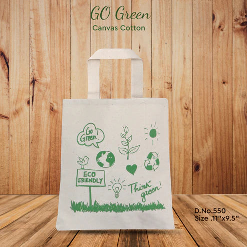 GO Green Canvas Cotton - 11" x 9.5" - 350 GSM