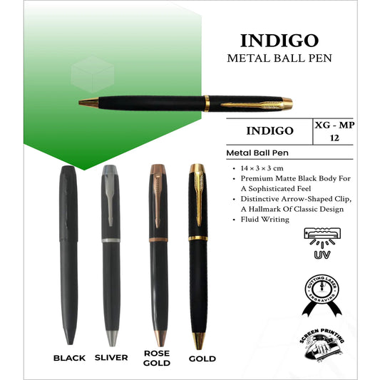 Indigo Metal Ball Pen XG - MP12 MARSH Corporate gifts