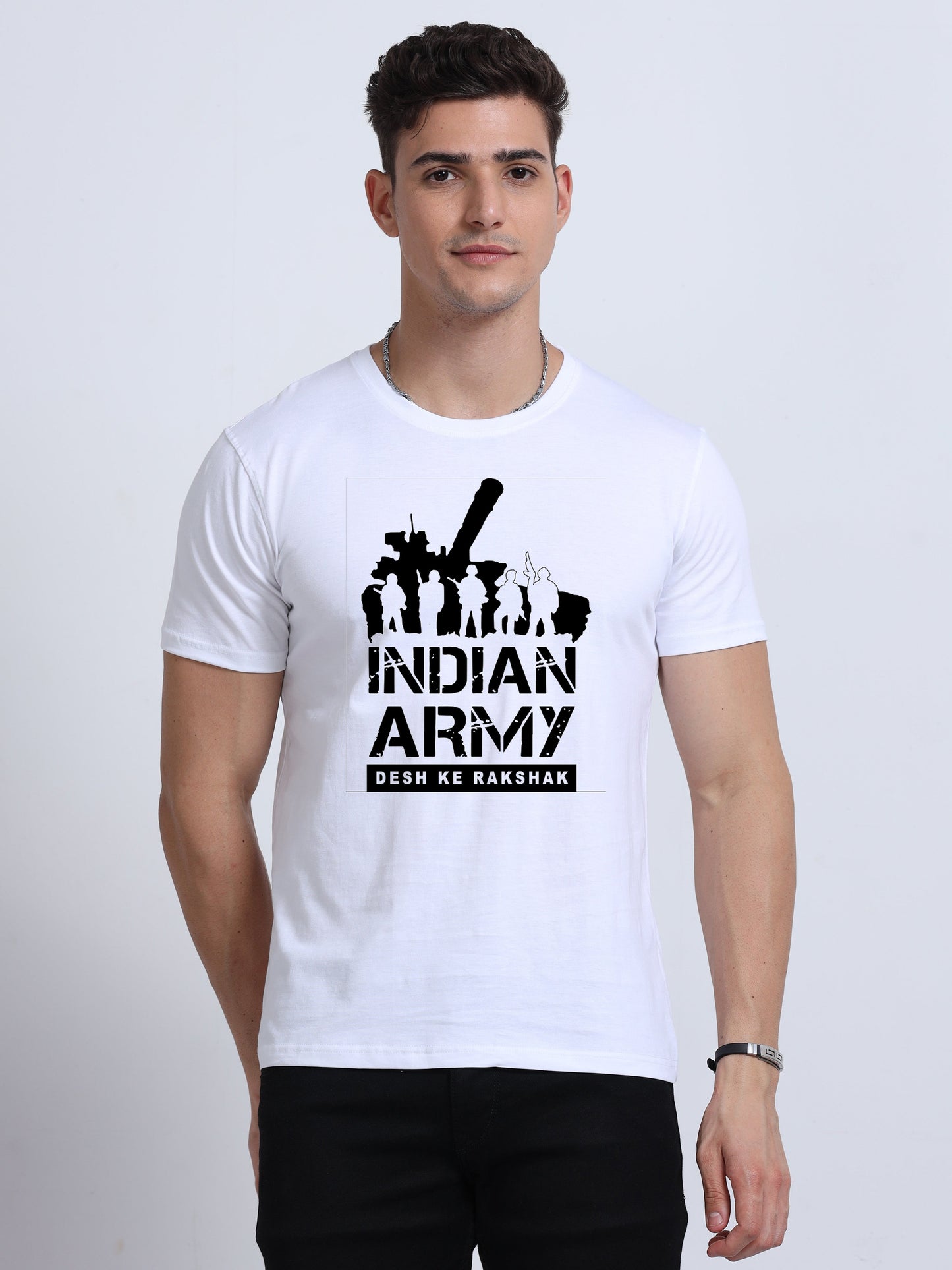 Indian Army T-Shirt – 100% Cotton | Patriotic Military Print MARSH