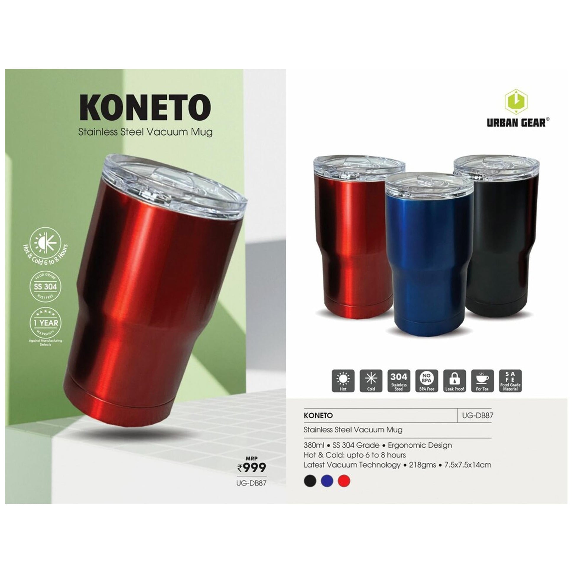 URBAN GEAR - KONETO - SS Vacuum Mug (380ml) - UG-DB87 MARSH Corporate gifts