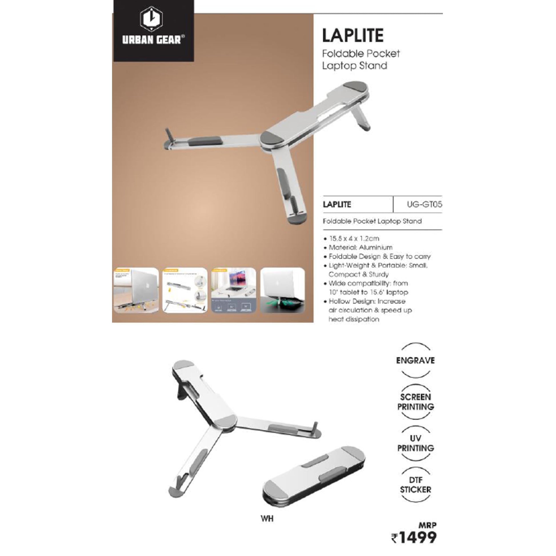 URBAN GEAR - Laplite - Flodable Laptop Stand - UG-GT05 MARSH Corporate gifts
