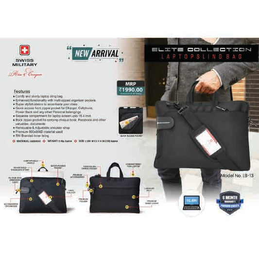 SWISS MILITARY -LAPTOP BAG - LB13 MARSH Corporate gifts