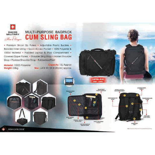 SWISS MILITARY - LAPTOP BACKPACK BAG - LBP88 MARSH Corporate gifts