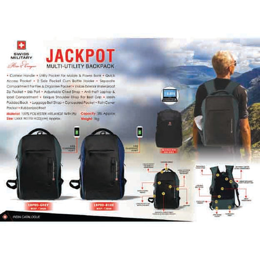 SWISS MILITARY - LAPTOP BACKPACK BAG - LBP90 MARSH Corporate gifts