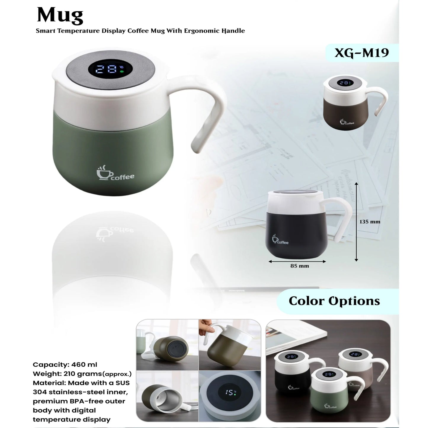 Made with a SUS 304 stainless - steel Inner, premium Mug XG - M19 MARSH Corporate gifts