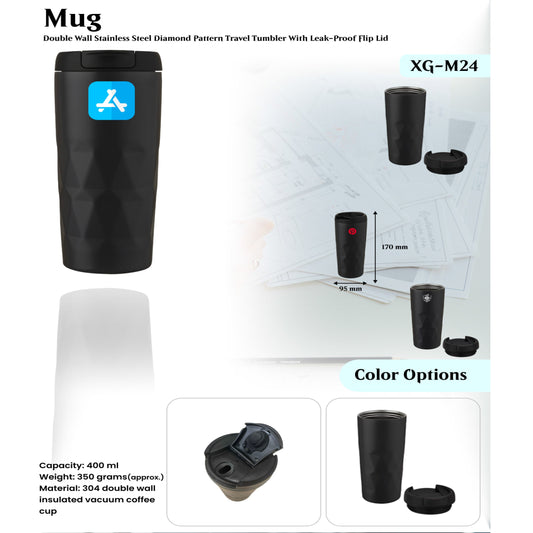 304 double wall insulated vacuum coffee Mug XG - M24 MARSH Corporate gifts