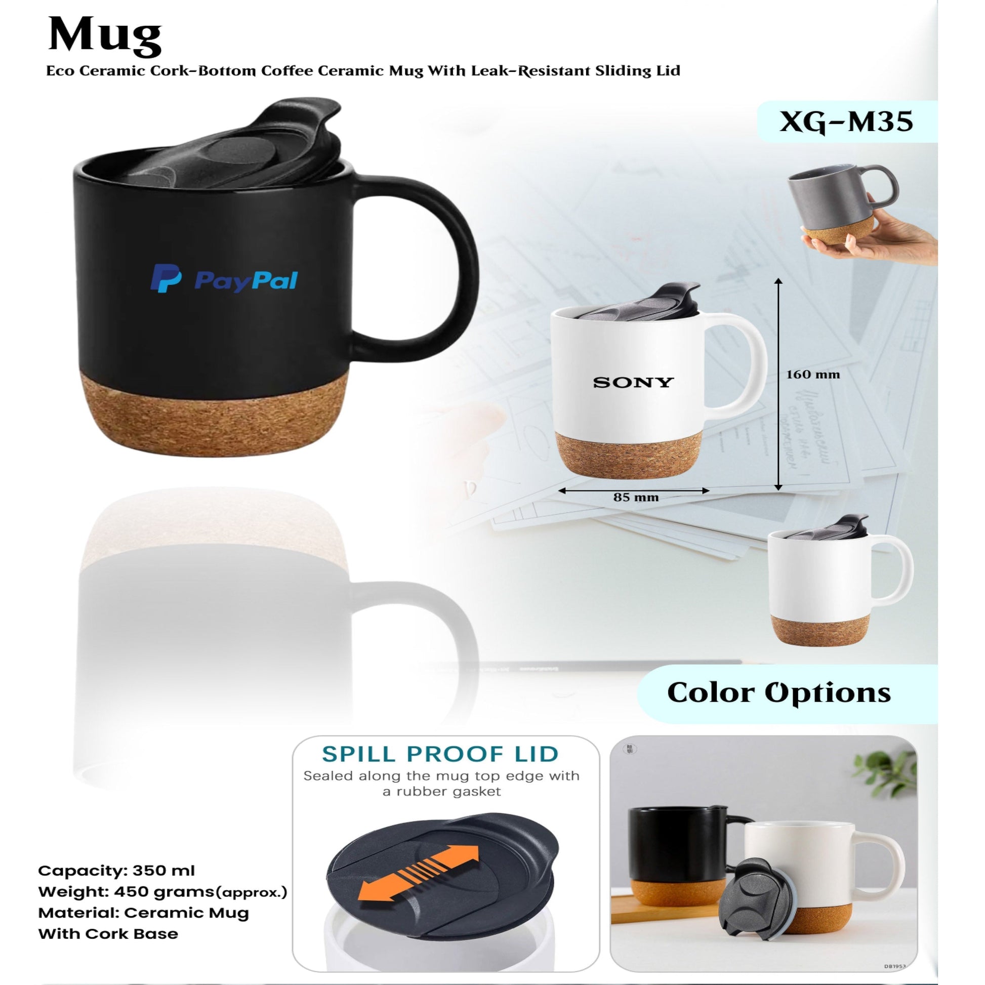 Ceramic  With Cork Base  Mug XG - M35 MARSH Corporate gifts