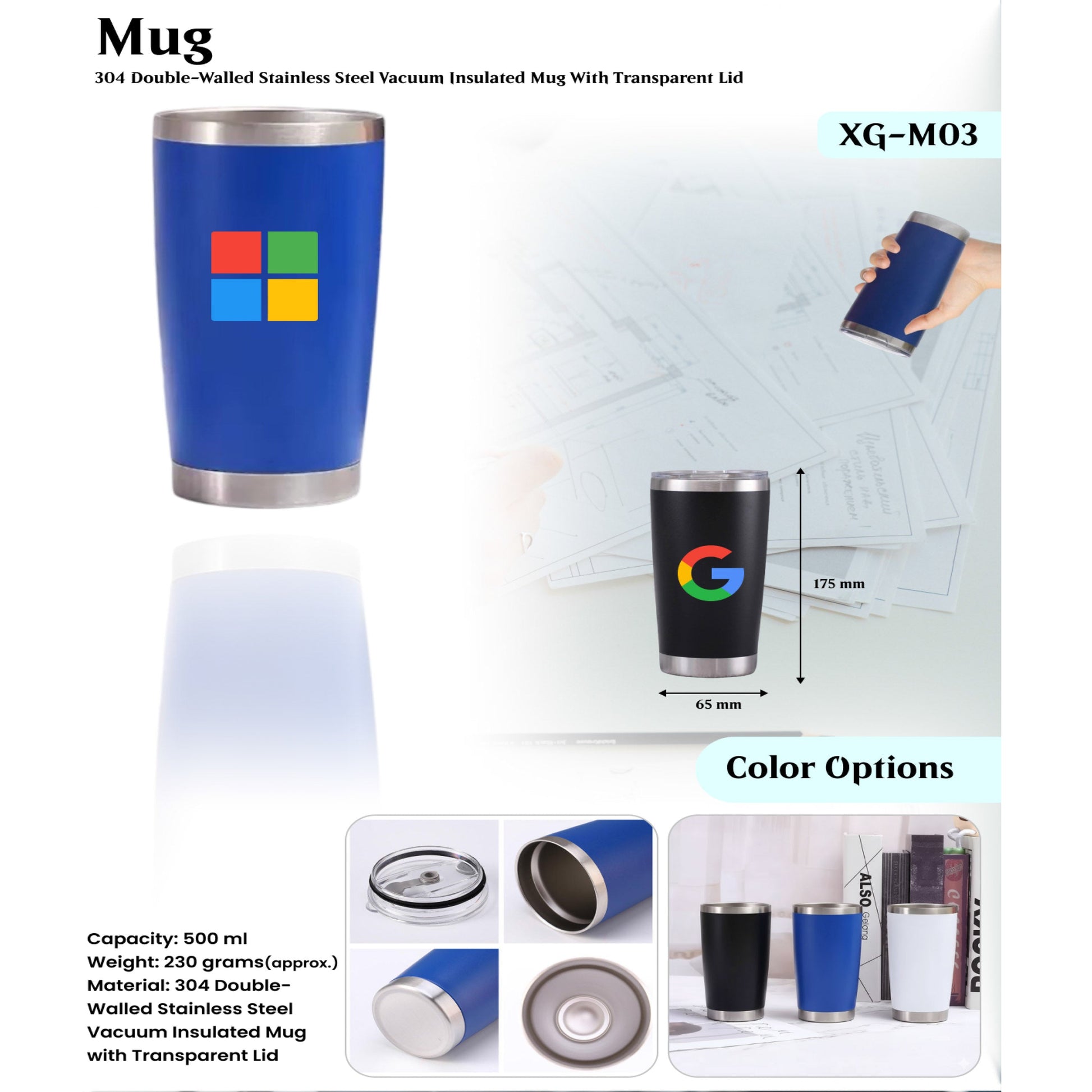 Double Wall Stainless Steel Mug XG - M03 MARSH Corporate gifts