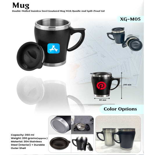 Stainless Steel (Interior) + Durable Outer Shell Mug XG - M05 MARSH Corporate gifts
