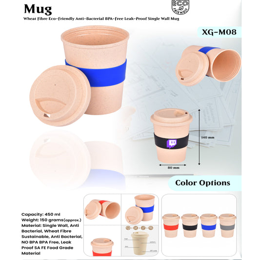 Single Wall, Anti Bacterial, Wheat Fibre Sustainable Mug XG - M08 MARSH Corporate gifts