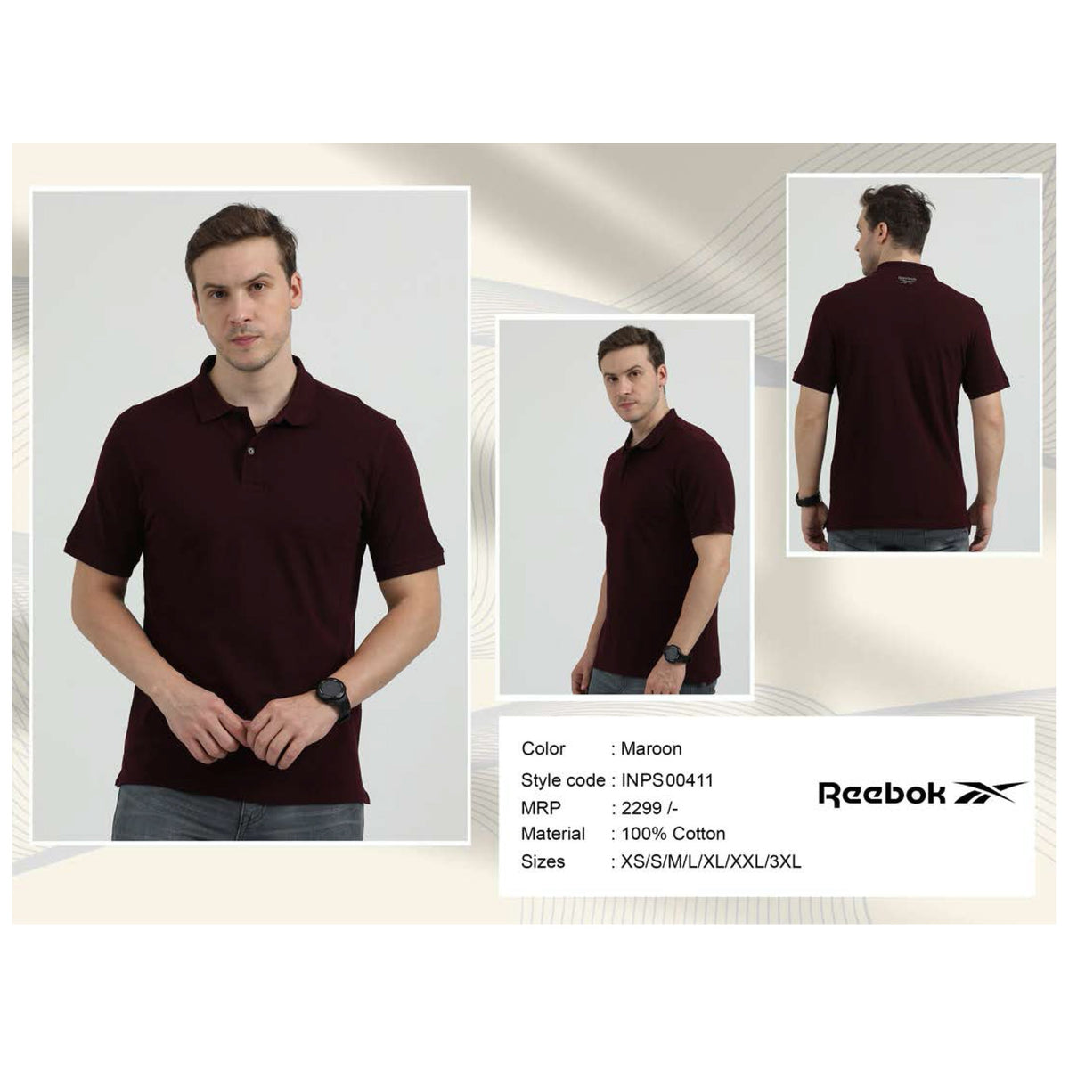Reebok Cotton Polo T-shirt