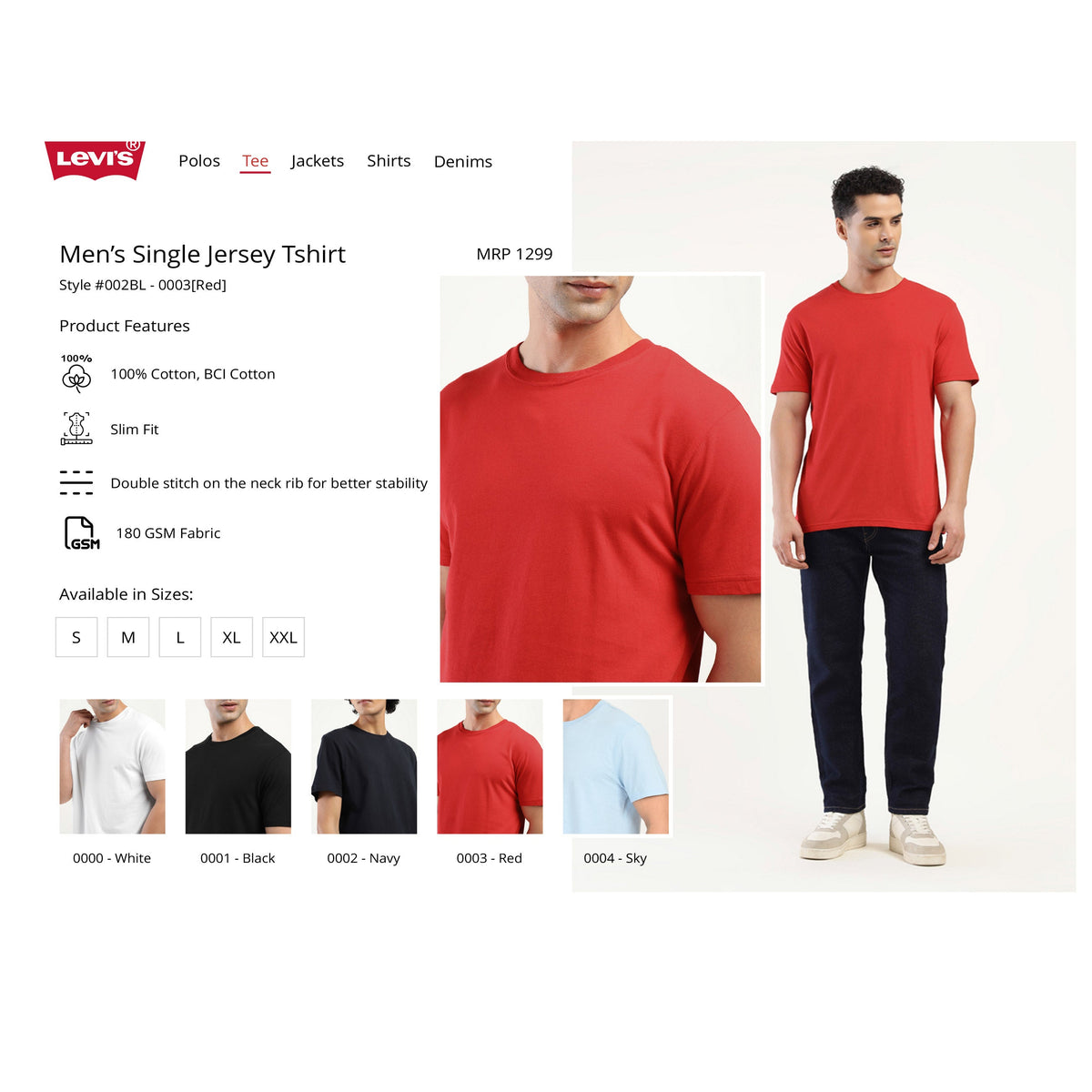 Levi's Cotton Round Neck T-shirt
