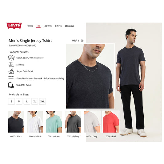Levi's Poly-Cotton Round Neck T-shirt