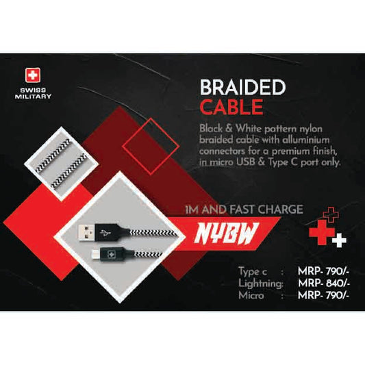 SWISS MILITARY - BRAIDED CABLE - NYBW MARSH Corporate gifts