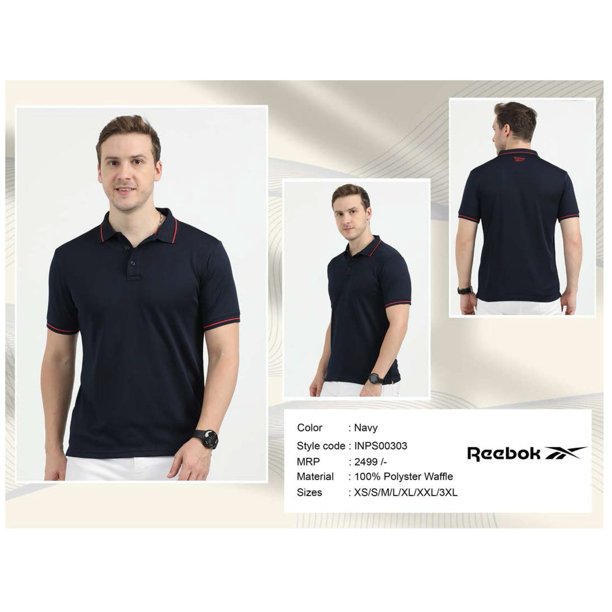 Reebok Polyester Polo T-shirt