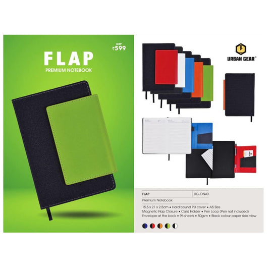URBAN GEAR - FLAP - Note Books (Hard Bound)  - UG-ON40 MARSH Stationery