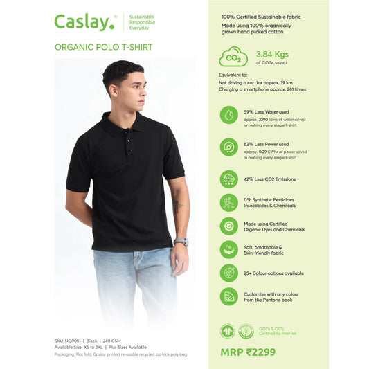 Caslay Organic Polo T-shirt