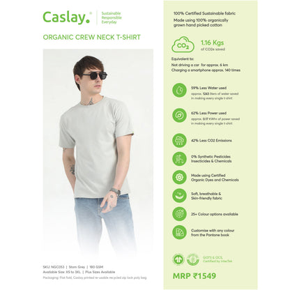 Caslay Organic Crew Neck T-shirt