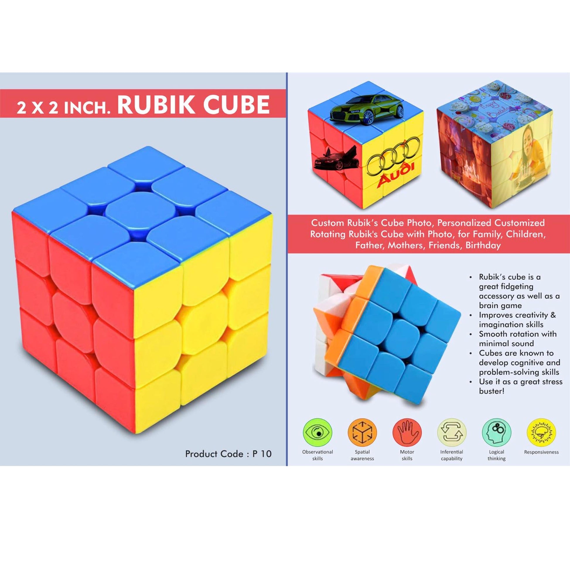 3 x 3 inch Rubik Cube  - P 10 MARSH Corporate gifts