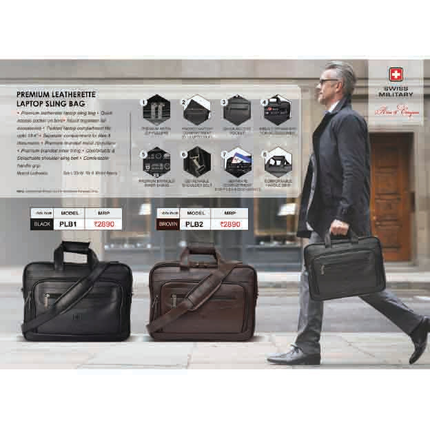 SWISS MILITARY  - LAPTOP BAG - PLB1 & PLB2 MARSH Corporate gifts