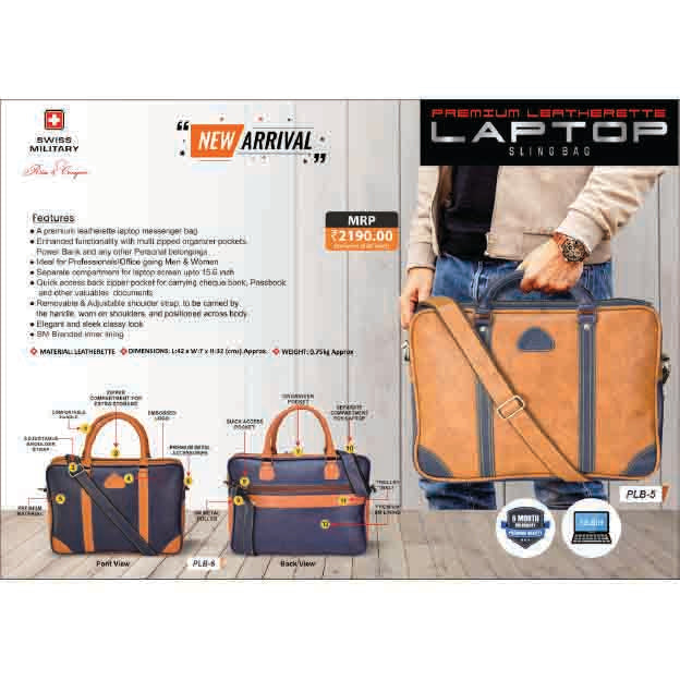 SWISS MILITARY - LAPTOP BAG - PLB6 MARSH Corporate gifts