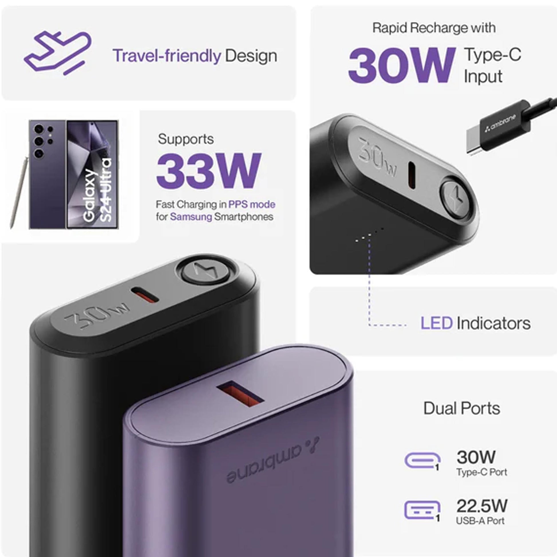 AMBRANE - POWERLIT30 POWERBANK MARSH Corporate gifts
