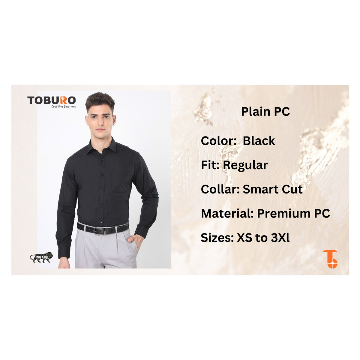 Toburo Plain PC Formal Shirt