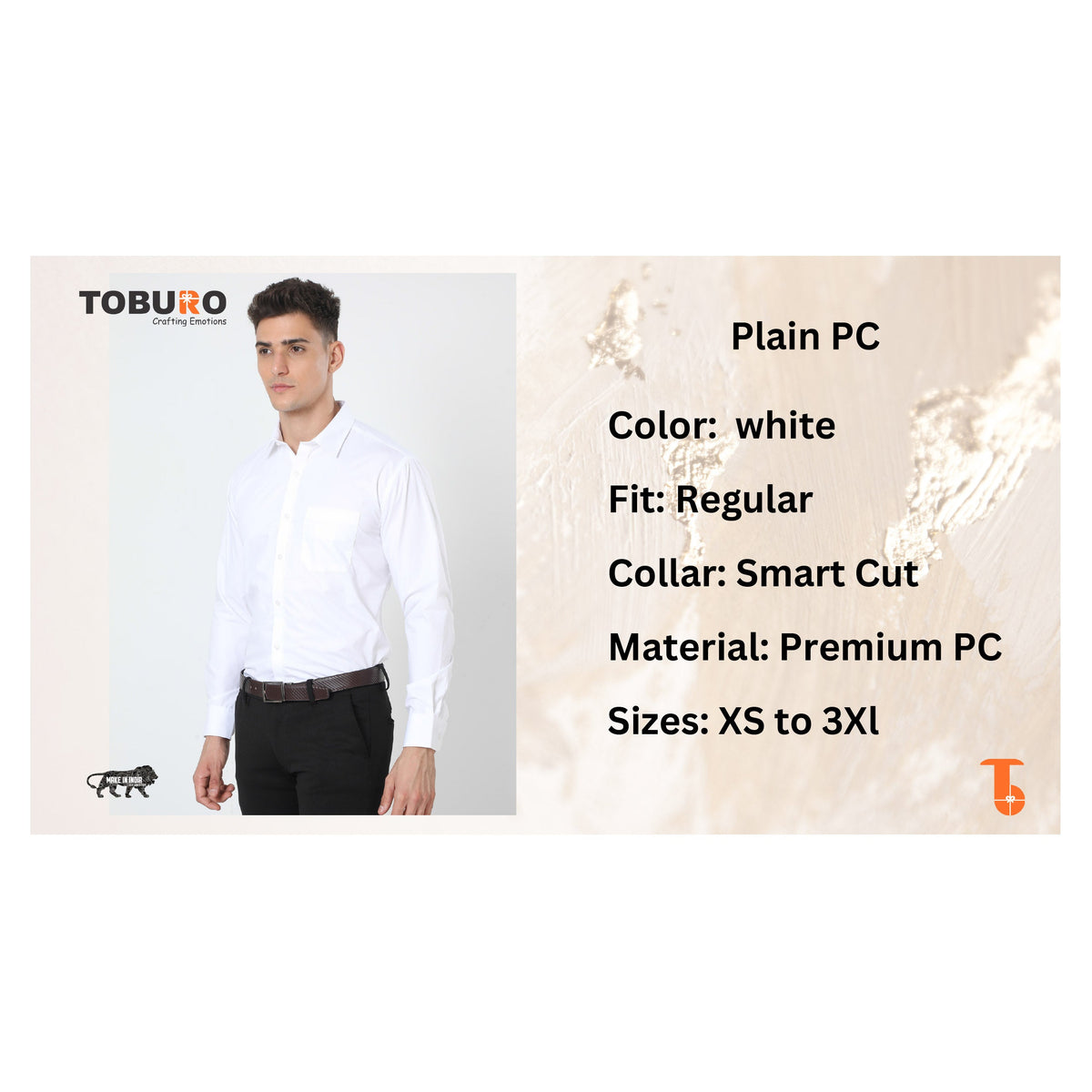 Toburo Plain PC Formal Shirt