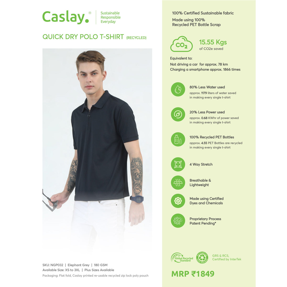 Caslay Quick Dry Polo T-shirt