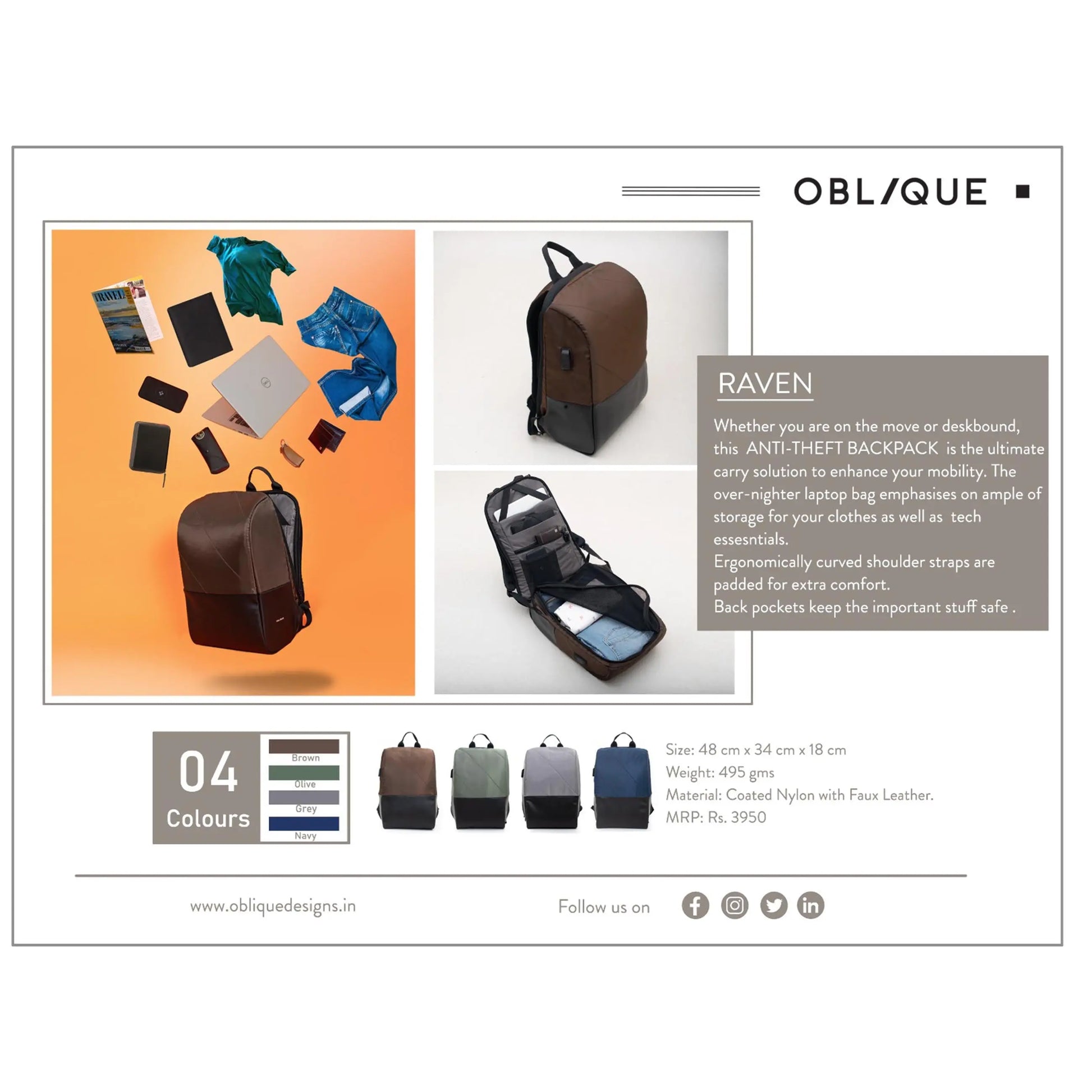 OBLIQUE  RAVEN BACK PACK MARSH Corporate gifts