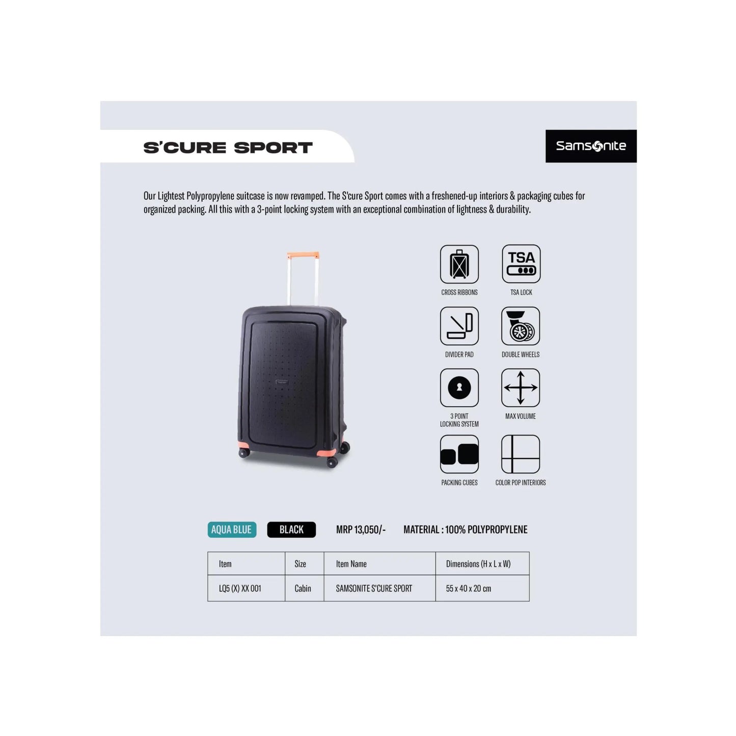 SAMSONITE - S ' CURE SPORT MARSH Corporate gifts