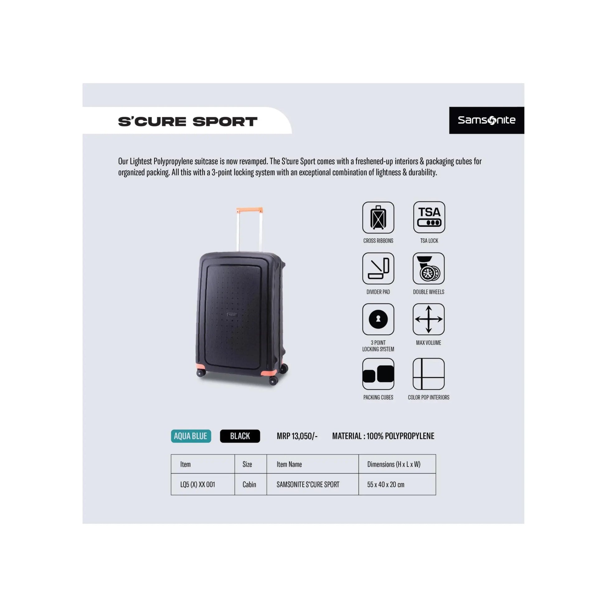 SAMSONITE - S ' CURE SPORT MARSH Corporate gifts