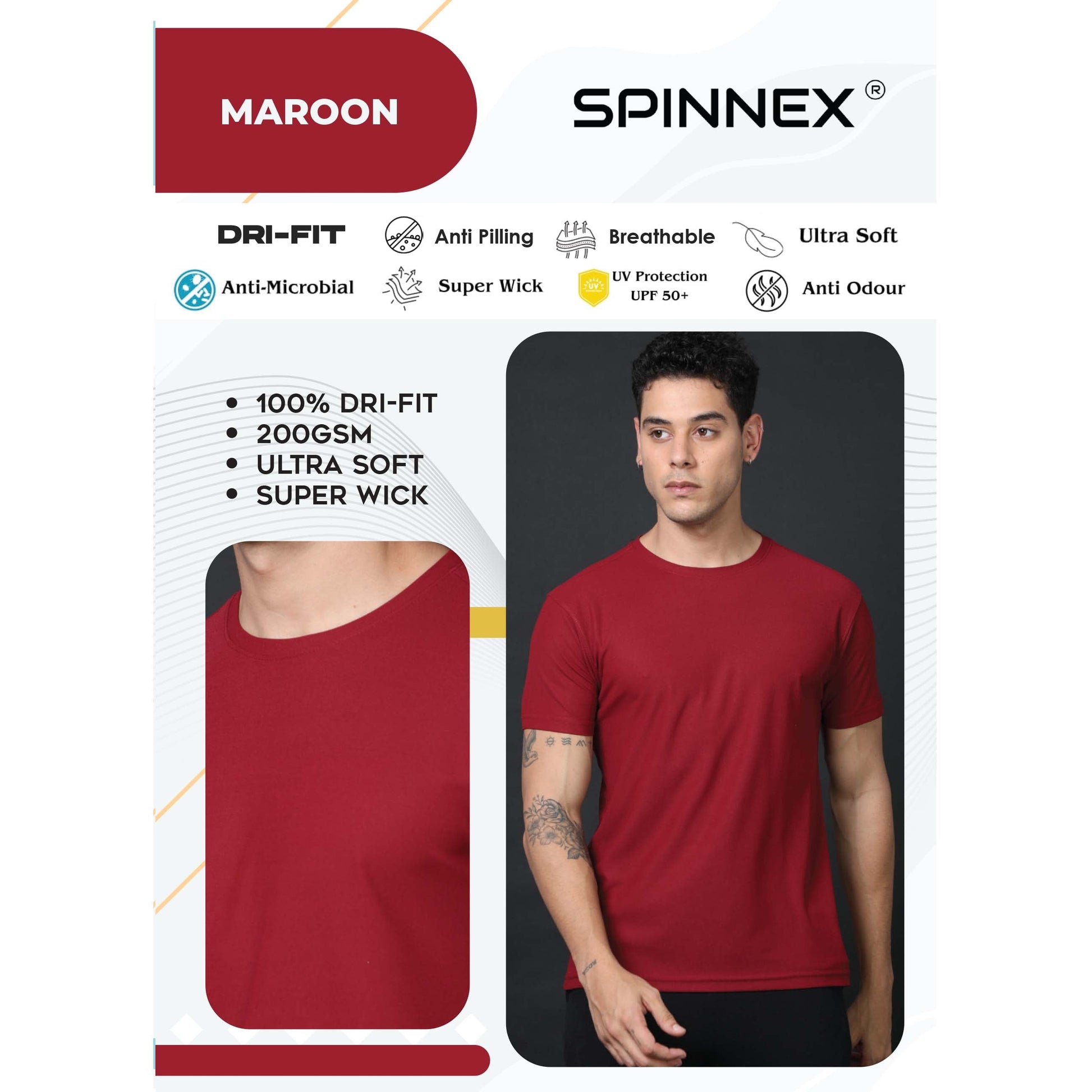 Spinnex Dry Fit Round Neck MARSH Corporate gifts