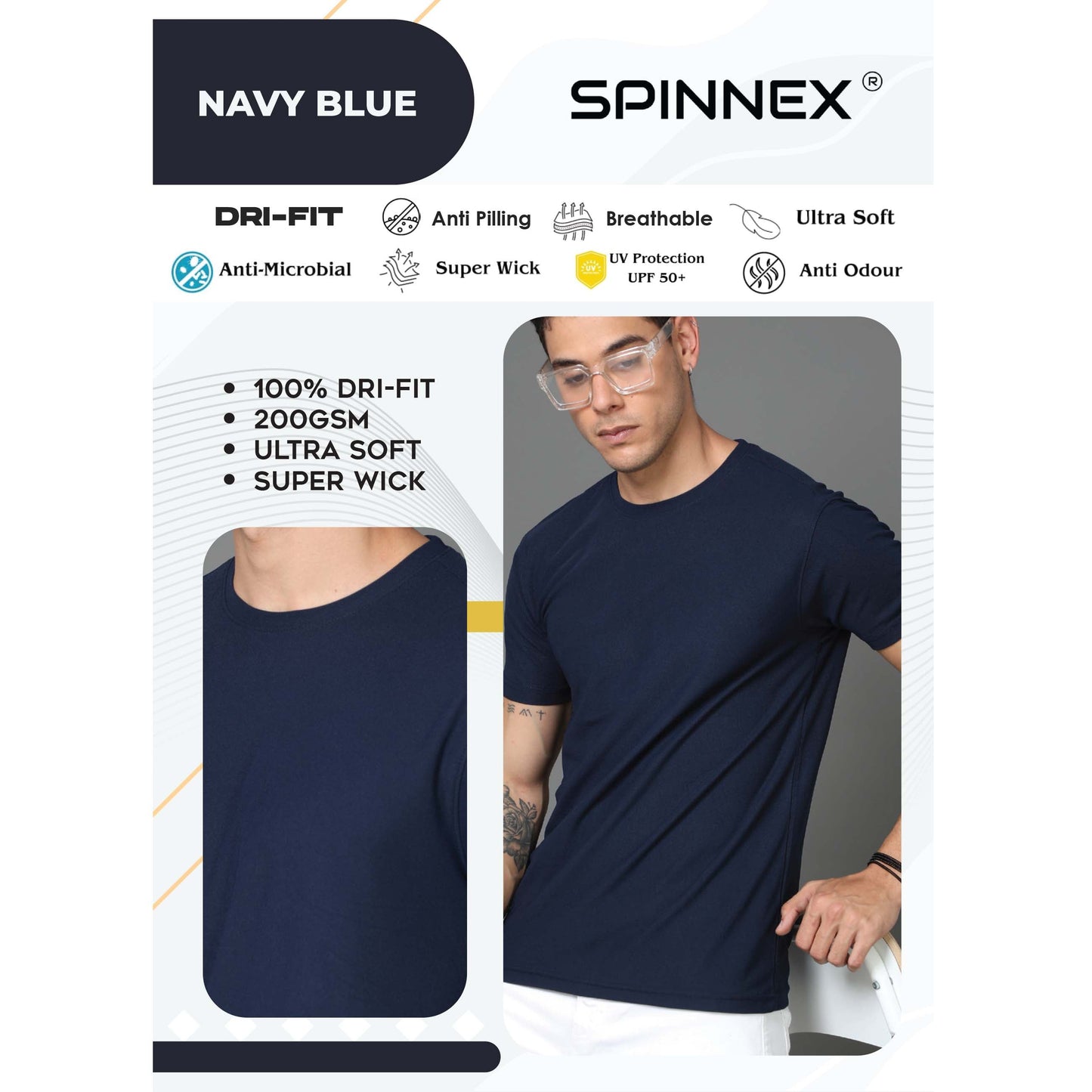 Spinnex Dry Fit Round Neck MARSH Corporate gifts